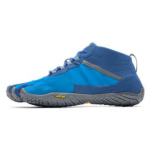 Vibram V-Trek Blue/Grey Mens Trail Shoes | India-426930